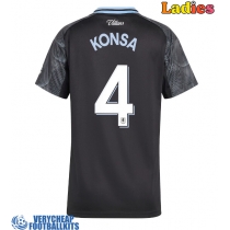 Aston Villa Ezri Konsa #4 Replica Away Shirt Ladies 2025-26 Short Sleeve